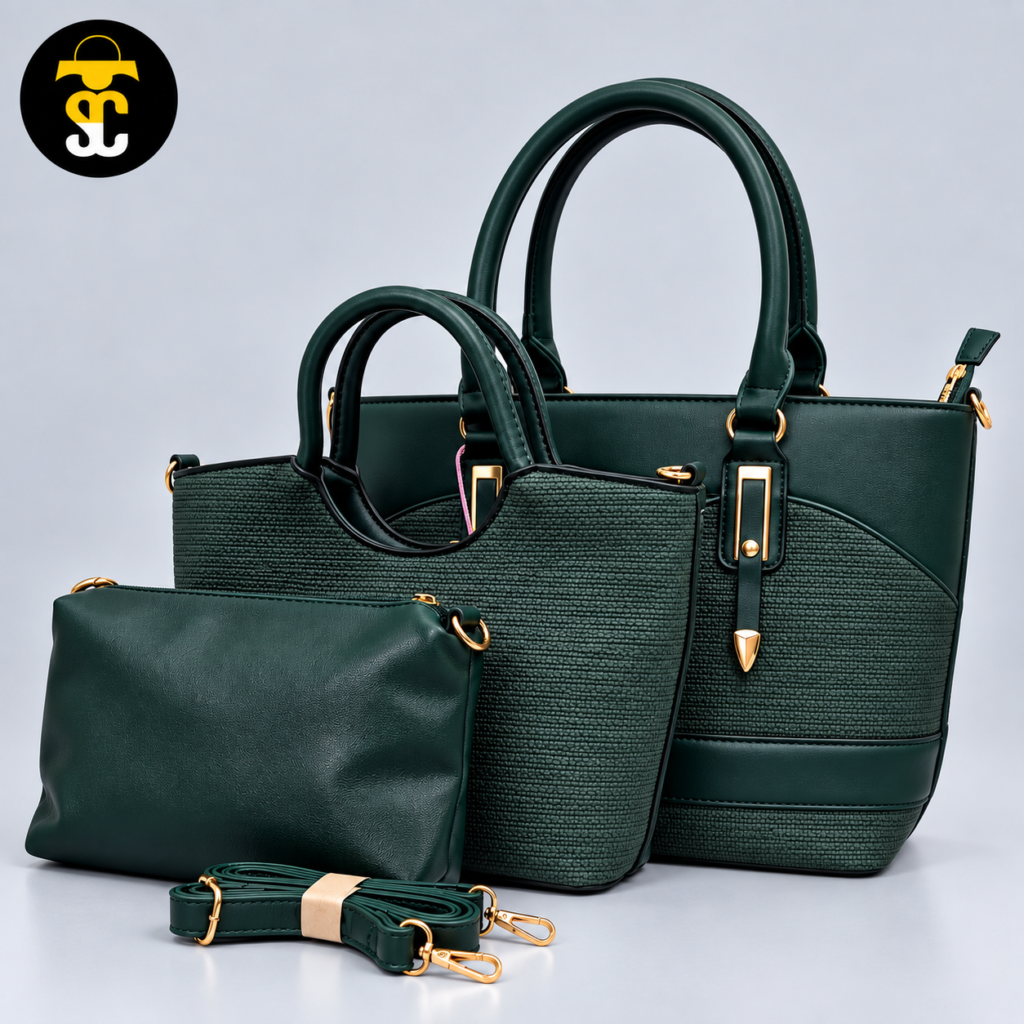 Green - Susan 3pcs Bags Set